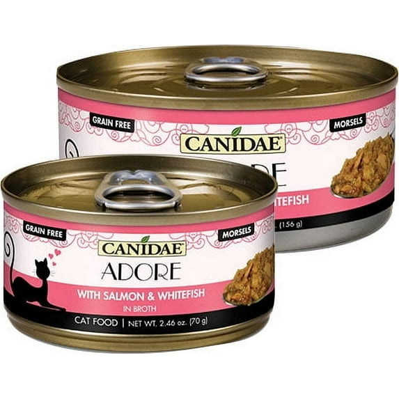 Canidae CANIDAE Pure Adore Wet Cat Food, Salmon & Whitefish in Broth, 24Each/2.46 Oz (Count of 24)