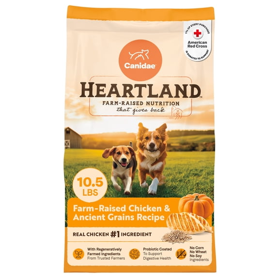 Canidae Heartland Dry Dog Food, Farm-Raised Chicken & Ancient Grains, Adult Dog Food 10.5 lb Bag