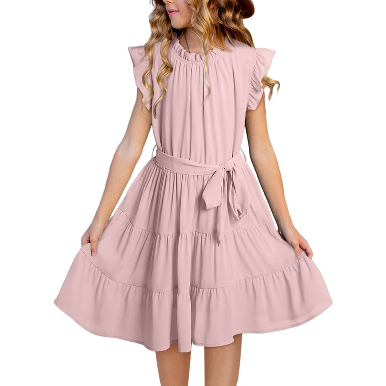 Casual Ruffle O Neck Sleeveless Dresses(3 Colors) Casual Ruffle O Neck Sleeveless Dresses(3 Colors)