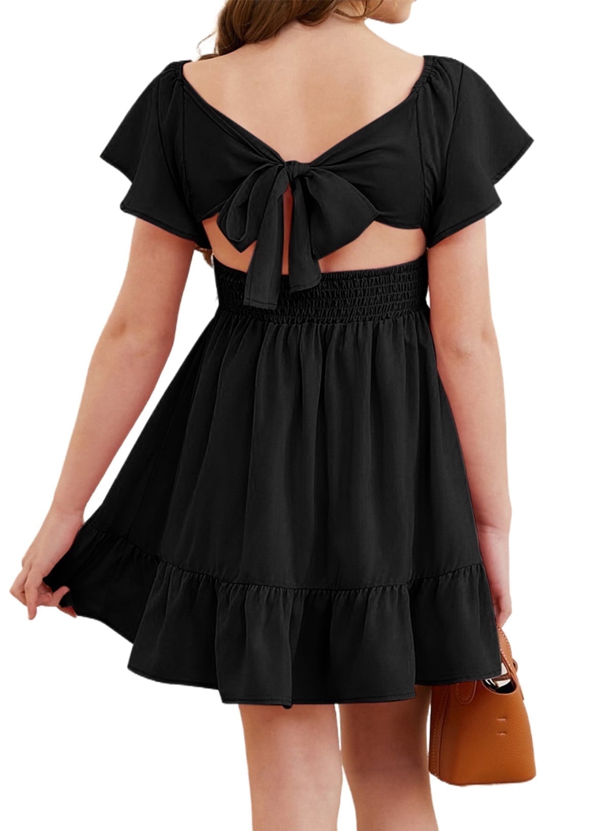 Robe à Volants Servane Barrau Fille - Taille 6-7 Ans, Couleur Gris Et Noir - Occasion Très Bon état