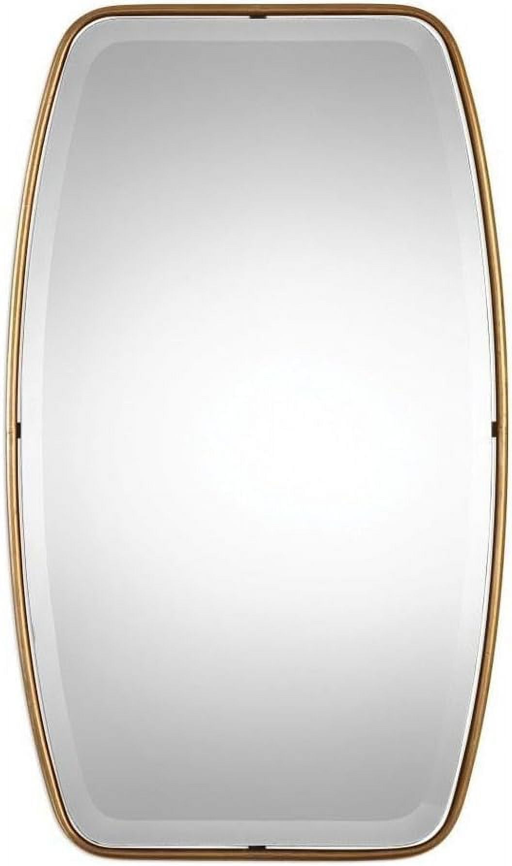 Rectangular Bronze and Gold Wall Mount Vanity Mirror