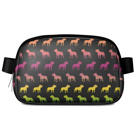 Canine Belt Bag – Cute Dog Lover Gift Waist Pack with Puppy and Bone Print, Lightweight Zipper Fanny Pack for Travel and Walking
