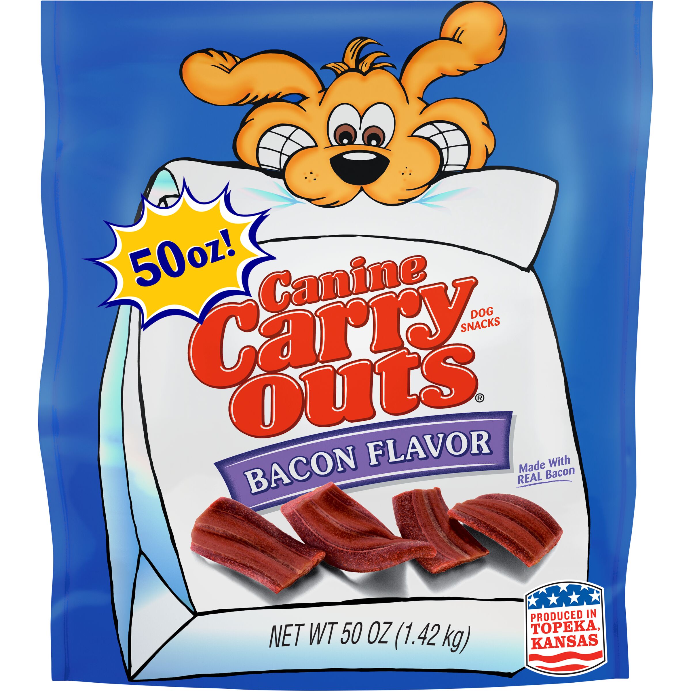 Canine Carry Outs Bacon Flavor Dog Snacks, 50-Ounce - image 1 of 3