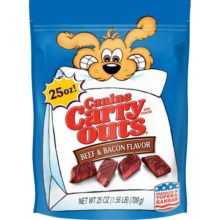 Canine Carry Outs Beef & Bacon Flavor Dog Snacks, 25-Ounce Bag