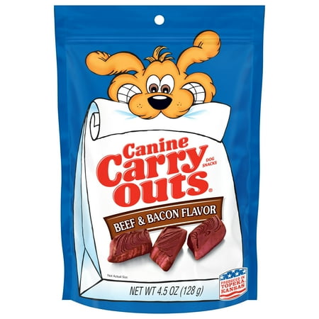 Canine Carry Outs Beef & Bacon Flavor Dog Treats, 4.5oz Bag