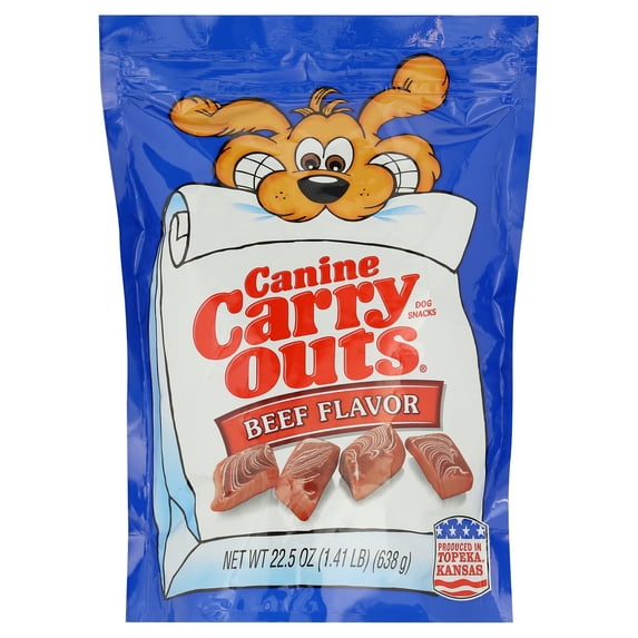 Canine Carry Outs Beef Flavor Dog Treats, 22.5 oz Bag