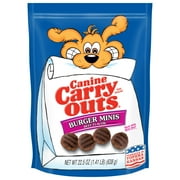 Canine Carry Outs Burger Minis Beef Flavor Dog Treats, 22.5oz Bag