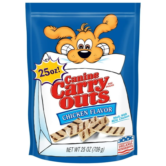 Canine Carry Outs Chicken Flavor Dog Snacks, 25-Ounce Bag