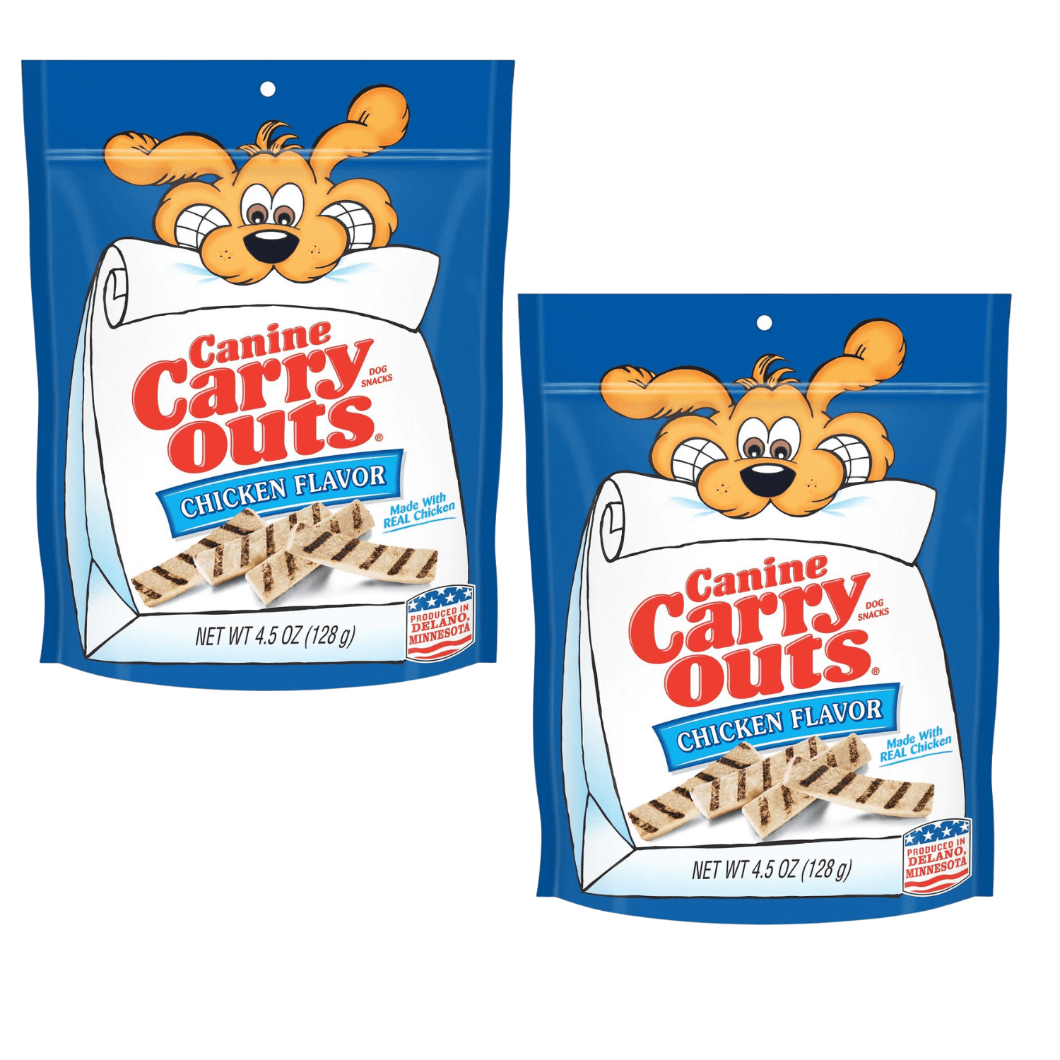 Canine Carry Outs Chicken Flavor Dog Treats Made with Real Chicken