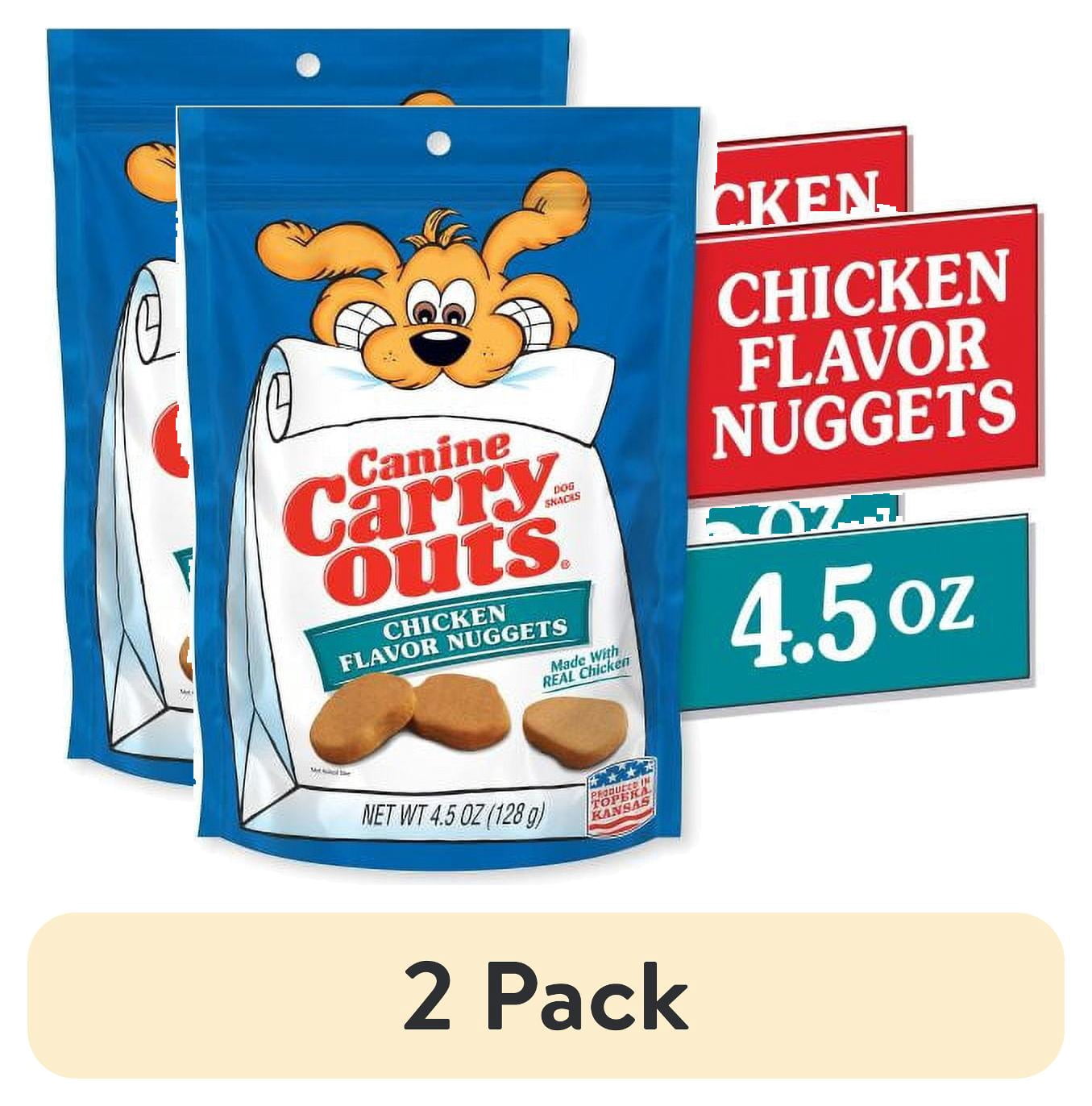(2 pack) Canine Carry Outs Chicken Flavor Nuggets Dog Snacks, 4.5 oz ...