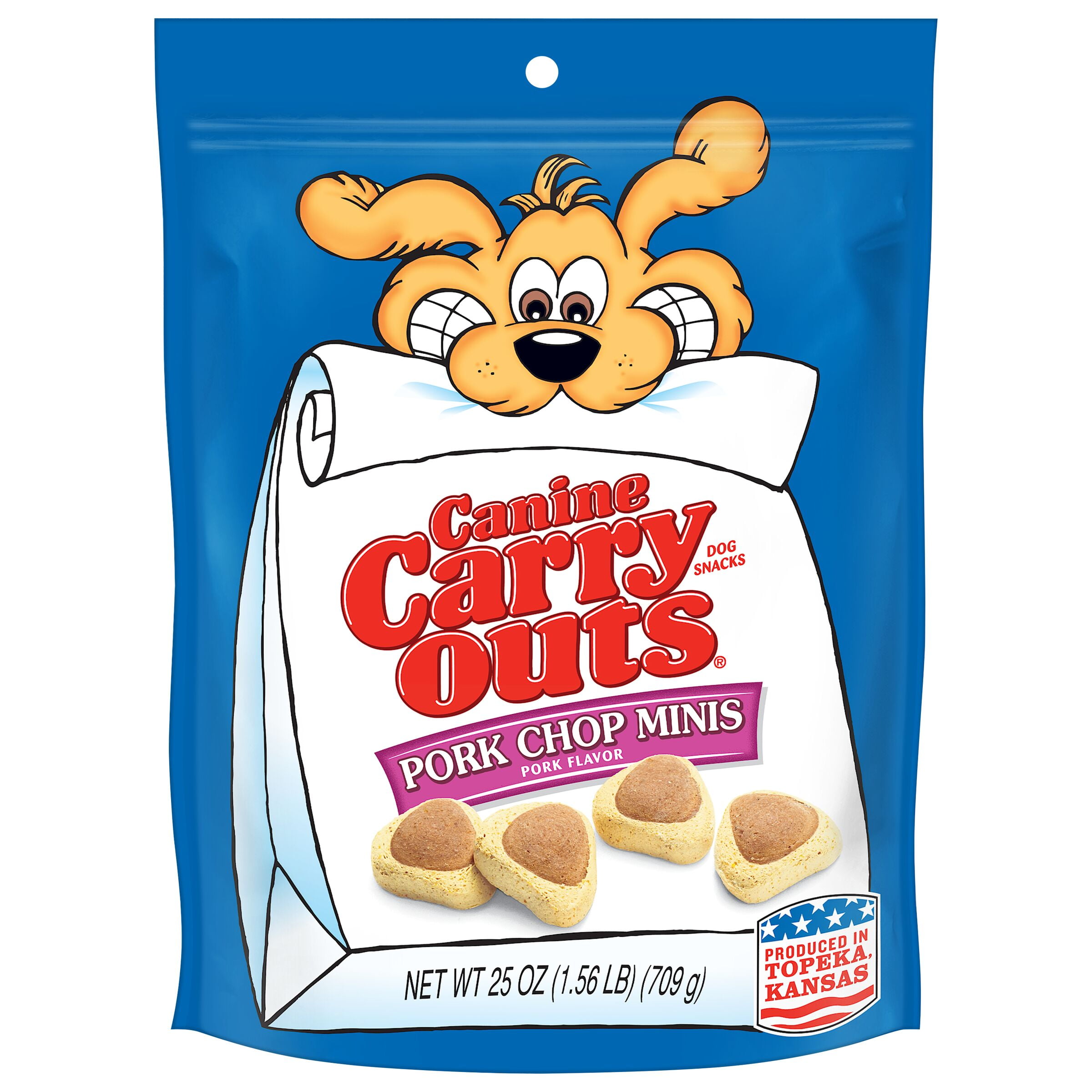 Canine Carry Outs Dog Treats, Pork Chop Minis, 25 Ounce Bag