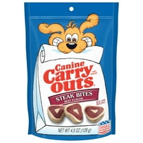 Canine Carry Outs Steak Bites Beef Flavor Dog Treats, 4.5oz Bag