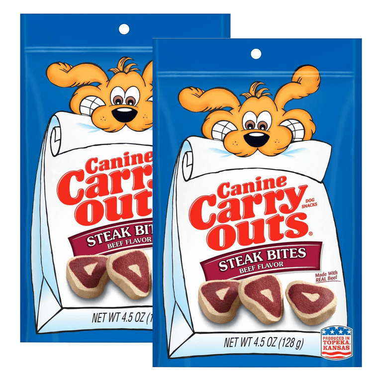 Canine Carry Outs Steak Bites Beef Flavor Dog Treats Food Snacks