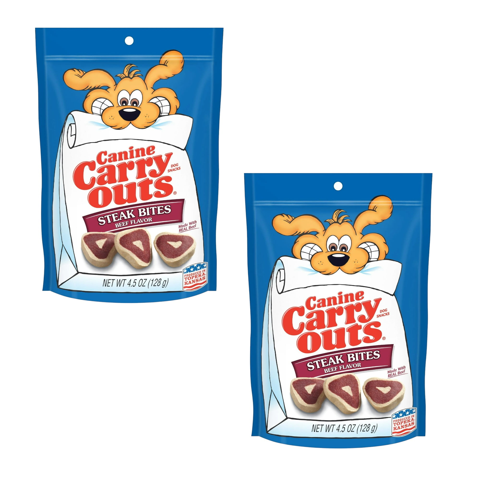 Canine Carry Outs Steak Bites Soft Treats for Dogs, 4.5 oz Pouch