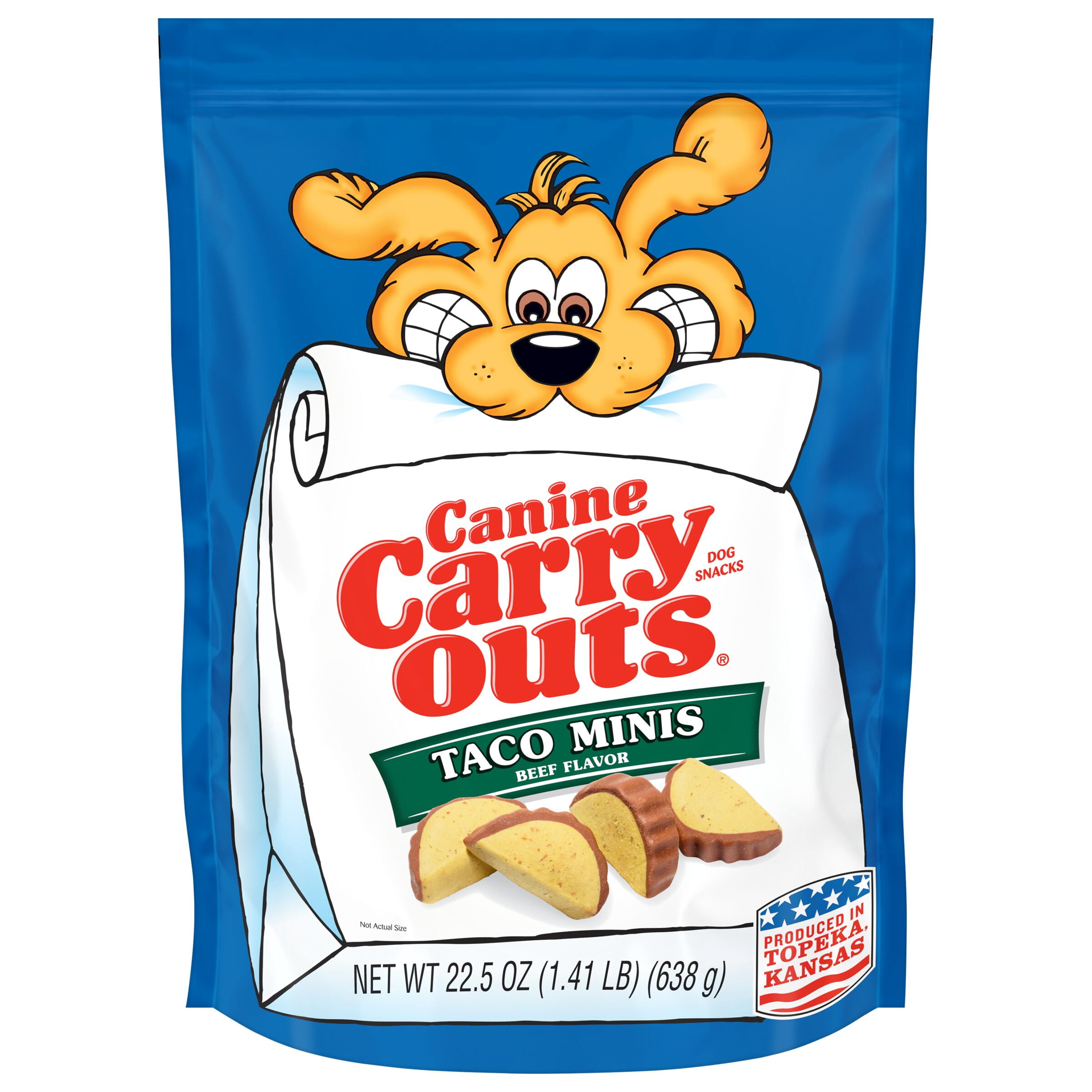 Canine Carry Outs Taco Minis Beef Flavor Dog Treats, 22.5oz