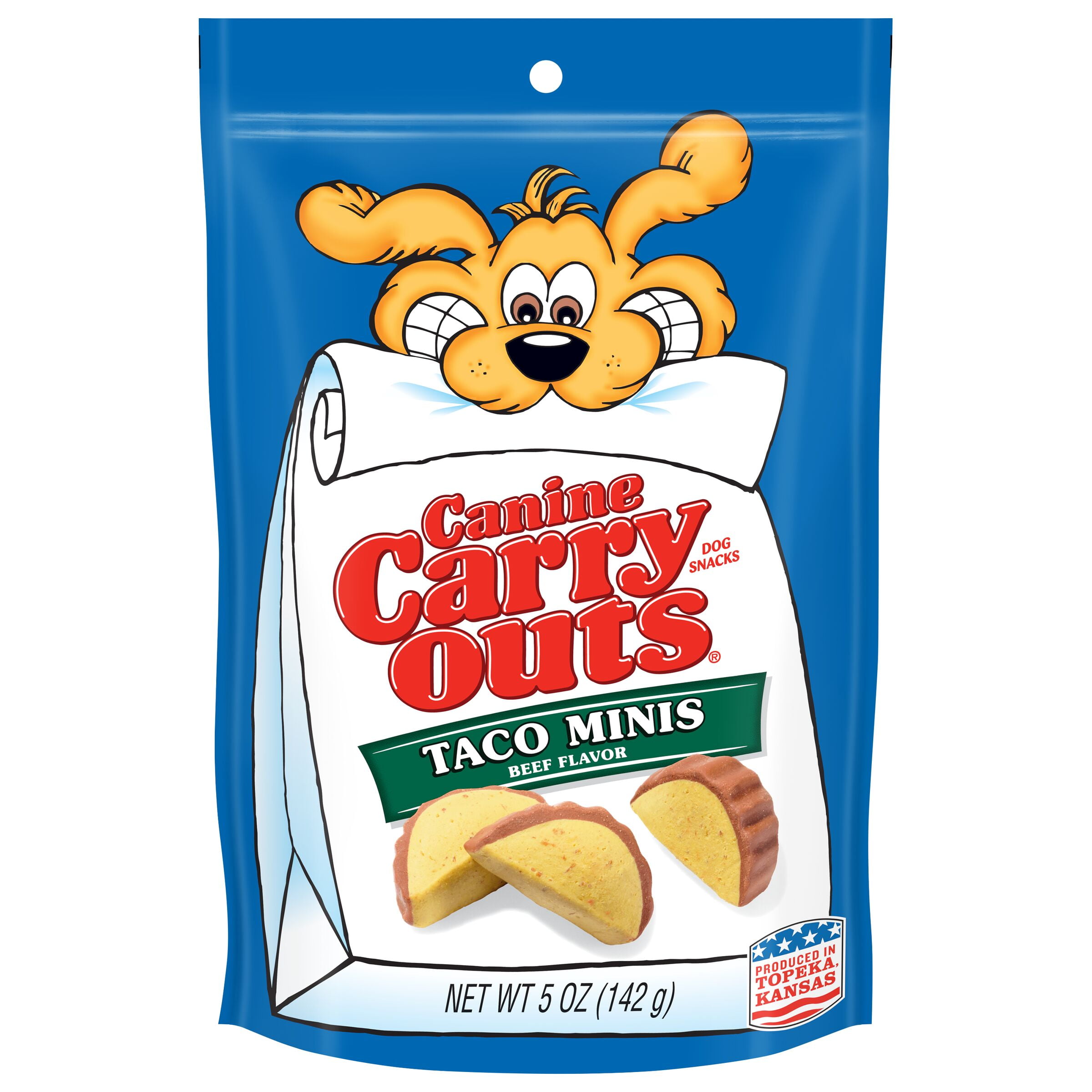 Canine Carry Outs Taco Minis Beef Flavored Dog Treats, 5-Oz