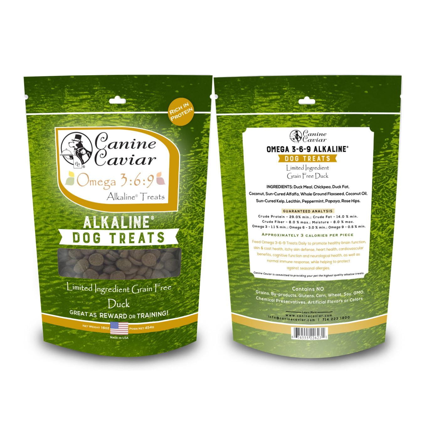 Canine Caviar Grain Free Duck Omega 3-6-9 Alkaline Dog Treats Canine Caviar Grain Free Duck Omega 3-6-9 Alkaline Dog Treats
