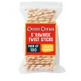 "Canine Chews Long Lasting 5"" ChickenWrapped Natural Beef Hide Twist