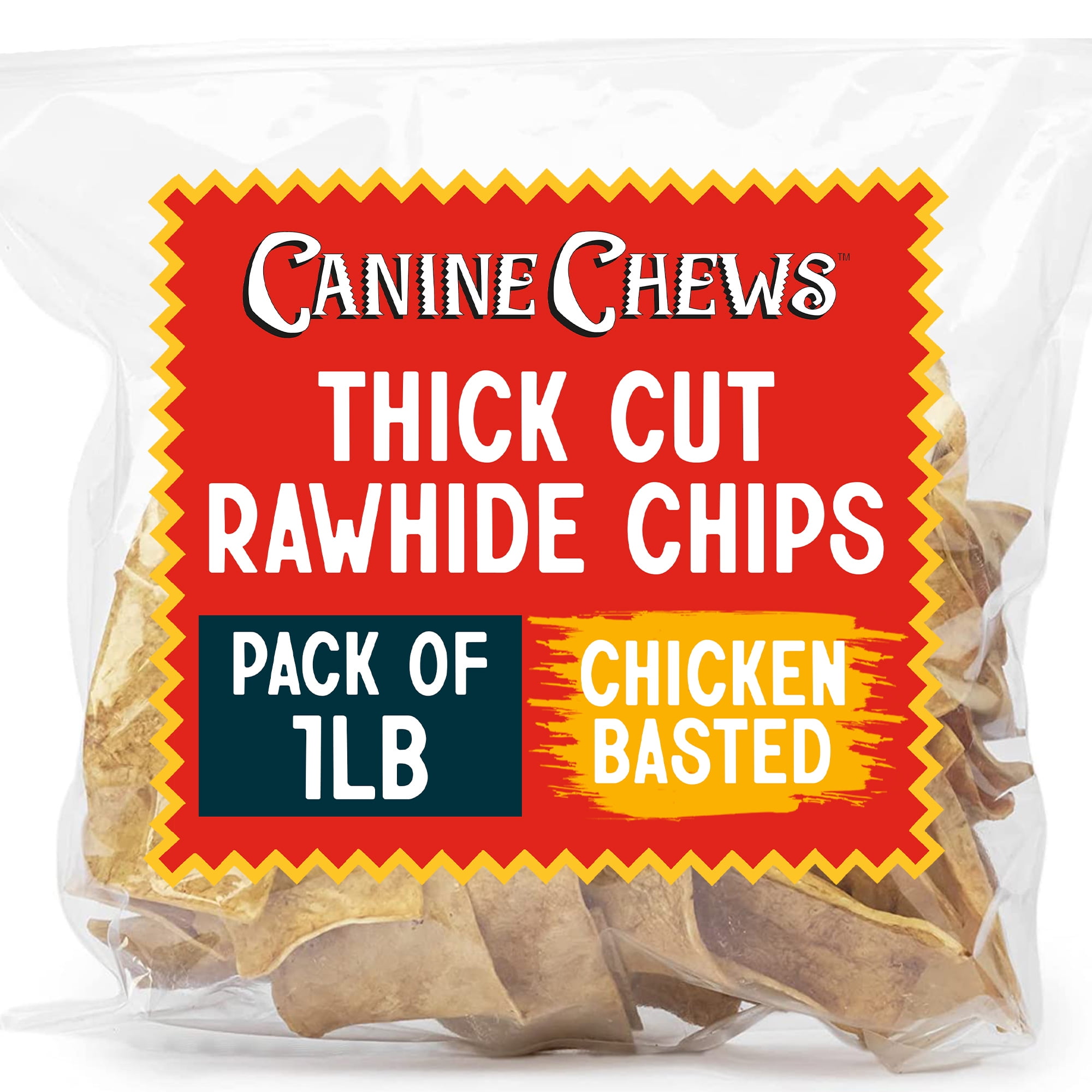 Canine Chews Chicken Flavor Prime Cut Thick Chips for Aggressive