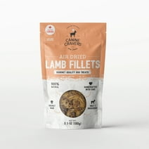 Canine Cravers Single Ingredient Dog Treats – Premium Lamb Fillets - Human Grade Air Dried Hypoallergenic Pet Food – Grain, Gluten, and Soy Free – 100% All Natural – 5.3 oz Bag