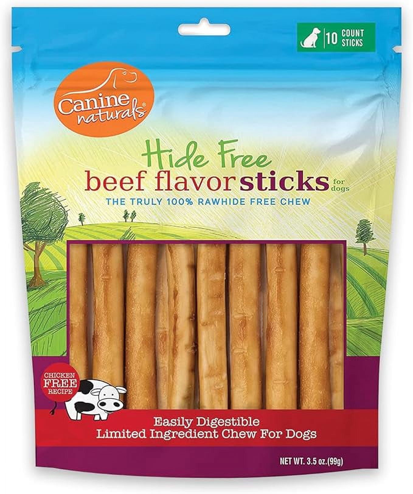 Canine Naturals Beef Chew Rawhide Free Dog Treats Made With Real
