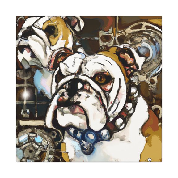 "Canine Steampunk Glory" - Canvas
