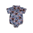thumbnail image 1 of Canis Baby Boy Romper with Boots/Bull Head Print, Perfect for Summer, 1 of 8