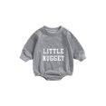 thumbnail image 1 of Canis Baby Fall Jumpsuit Leisure Long Sleeve Round Neck Alphabet Bodysuit, 1 of 9