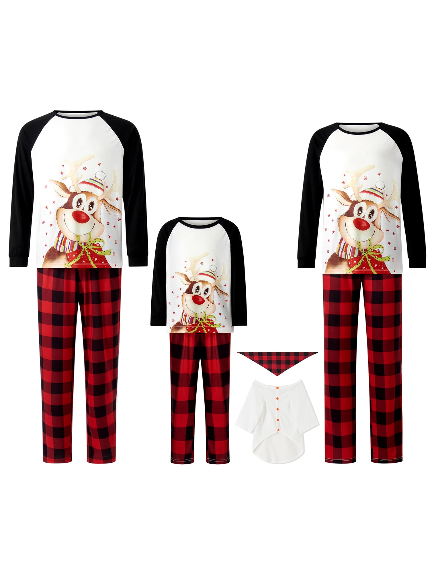 Canis Holiday Christmas Family Pajamas Matching Set Moose Xmas Pjs for