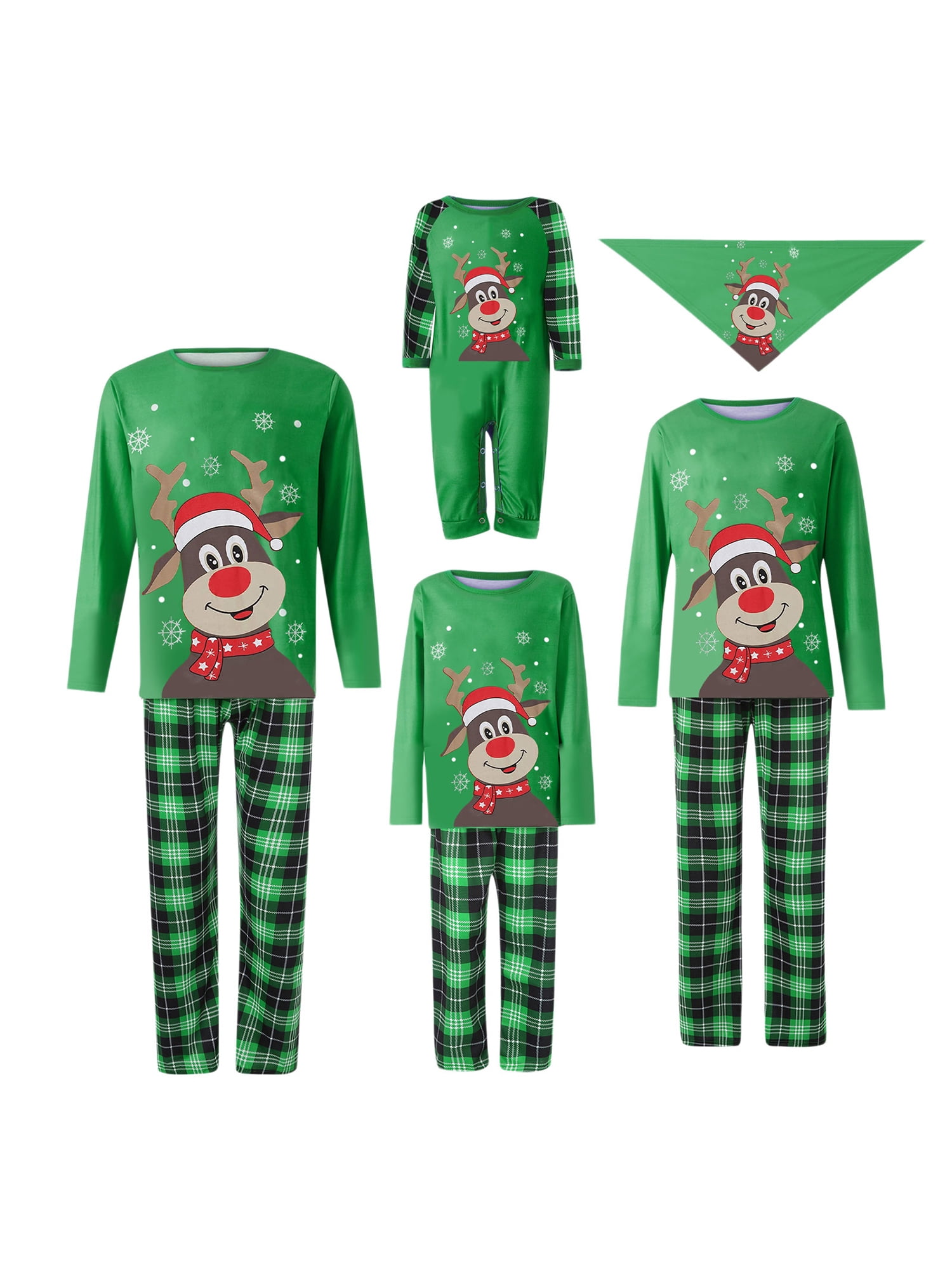 Canis Christmas Family Pajamas Matching Set, Moose Xmas Pjs for Couples ...
