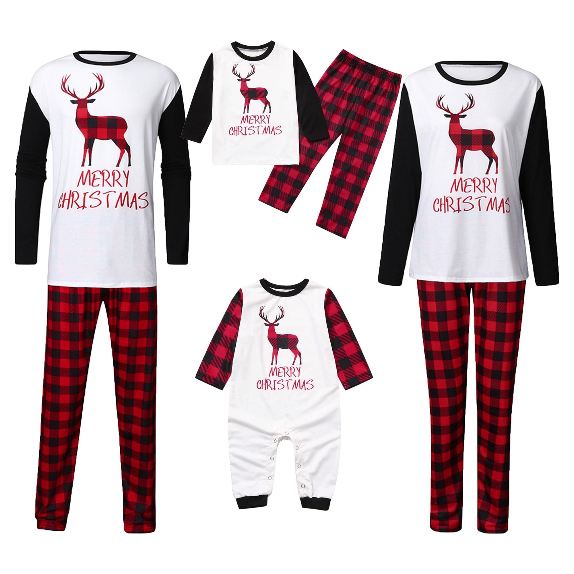 Canis Holiday Christmas Family Pajamas Matching Set Moose Xmas Pjs for ...
