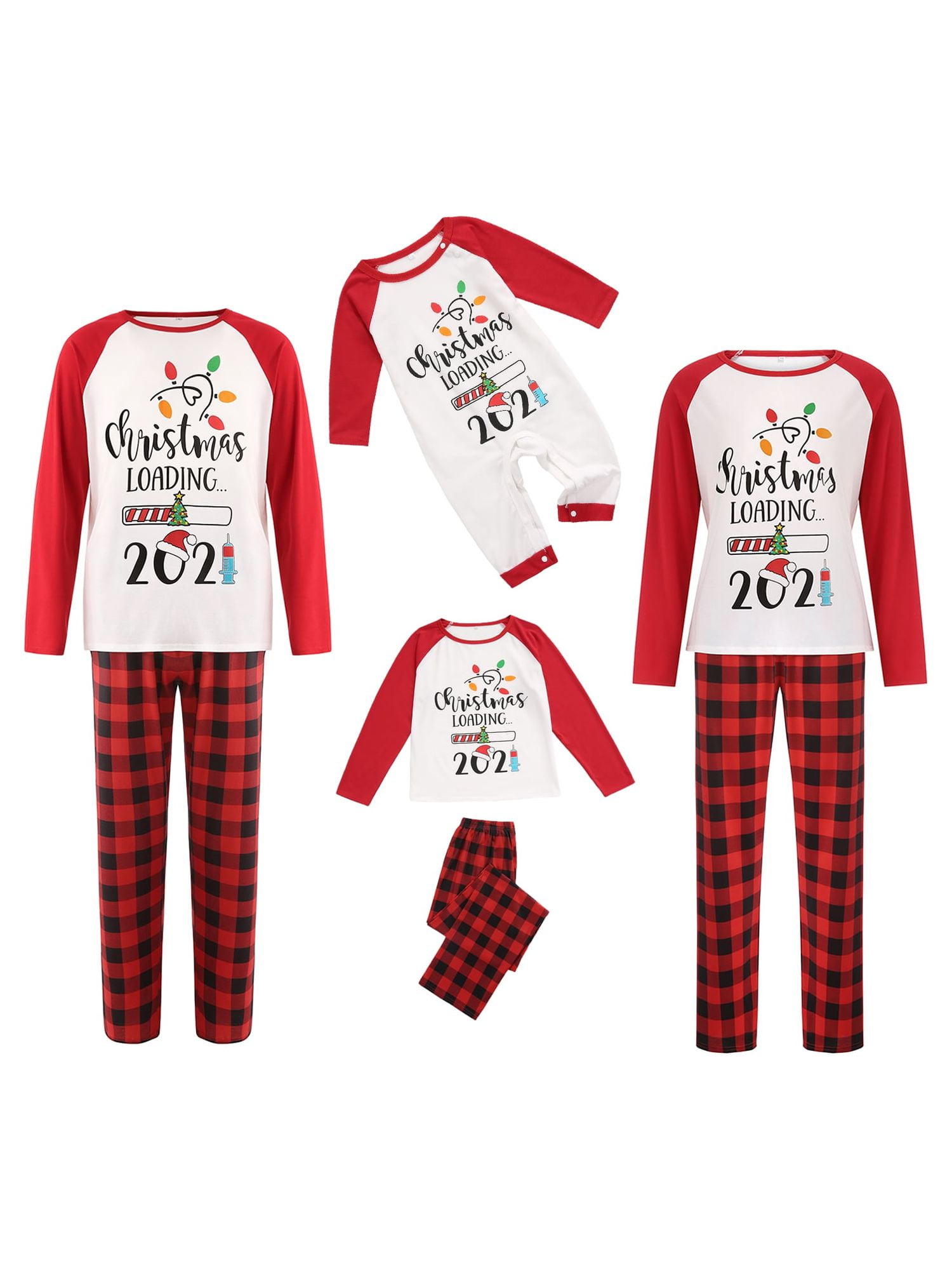 Canis Holiday Christmas Family Pajamas Matching Set Moose Xmas Pjs for Couples and Kids Baby Sleepwear