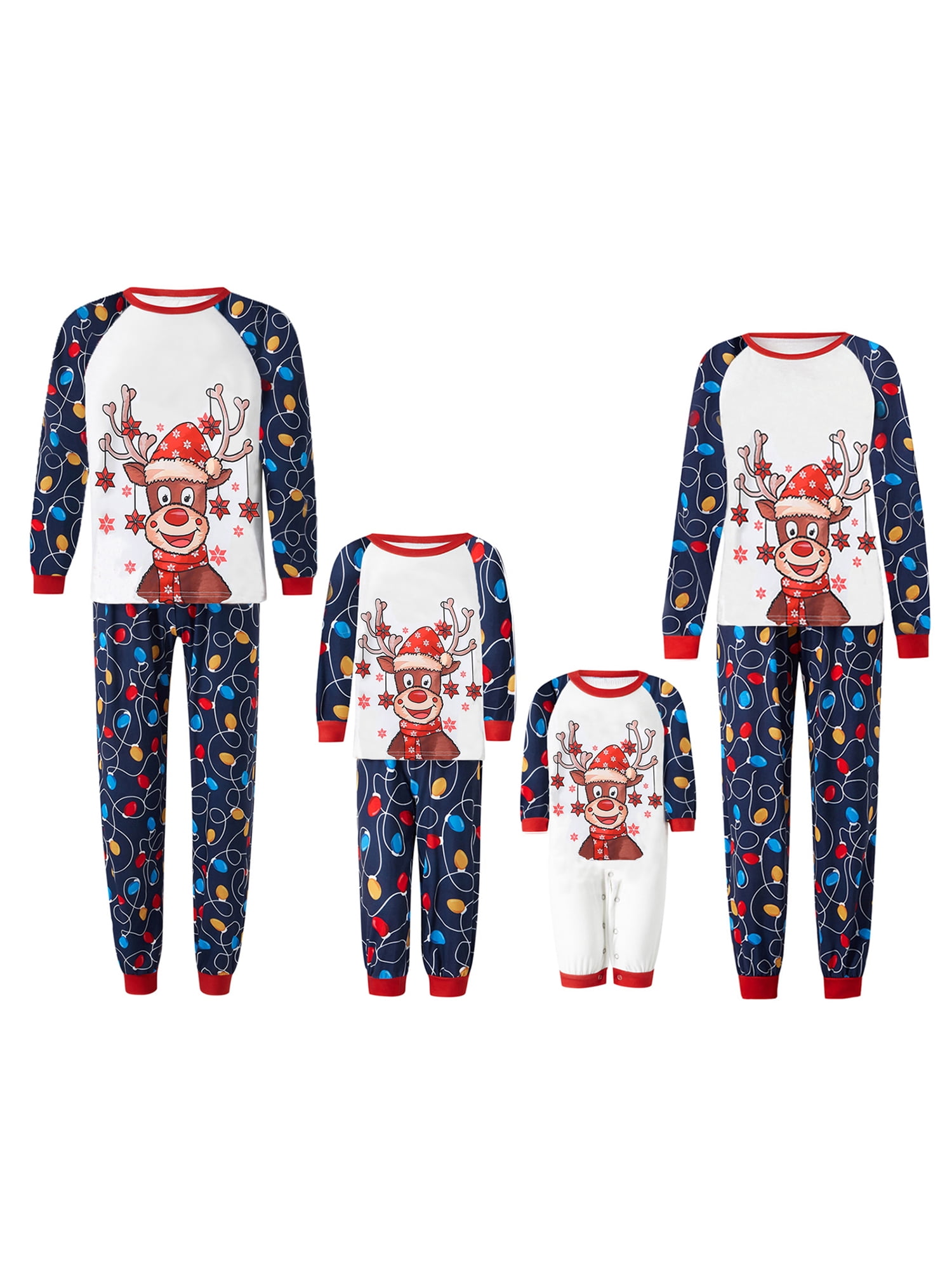 Canis Holiday Christmas Family Pajamas Matching Set Moose Xmas Pjs for