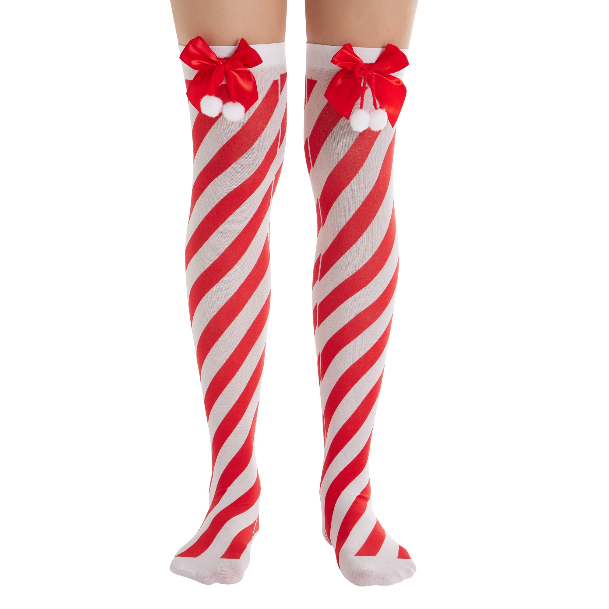 Canis Christmas Stockings Tights for Women Xmas Pantyhose Leggings Thigh  High Pants 