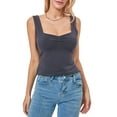 thumbnail image 1 of Canis Ladies' Solid Color Sleeveless Sling Tank Tops for Streetwear, 1 of 9