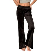 Canis Ladies Velvet Trousers, Stylish Casual Pants for Parties and Streetwear in Spring and Fall