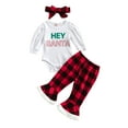 thumbnail image 1 of Canis Newborn Baby Girls Cotton Tops Romper Floral Pants 3Pcs Outfits Set Clothes, 1 of 7