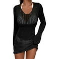 thumbnail image 1 of Canis See-through Backless Dress for Women's Knitted Bikini Cover Ups, 1 of 9