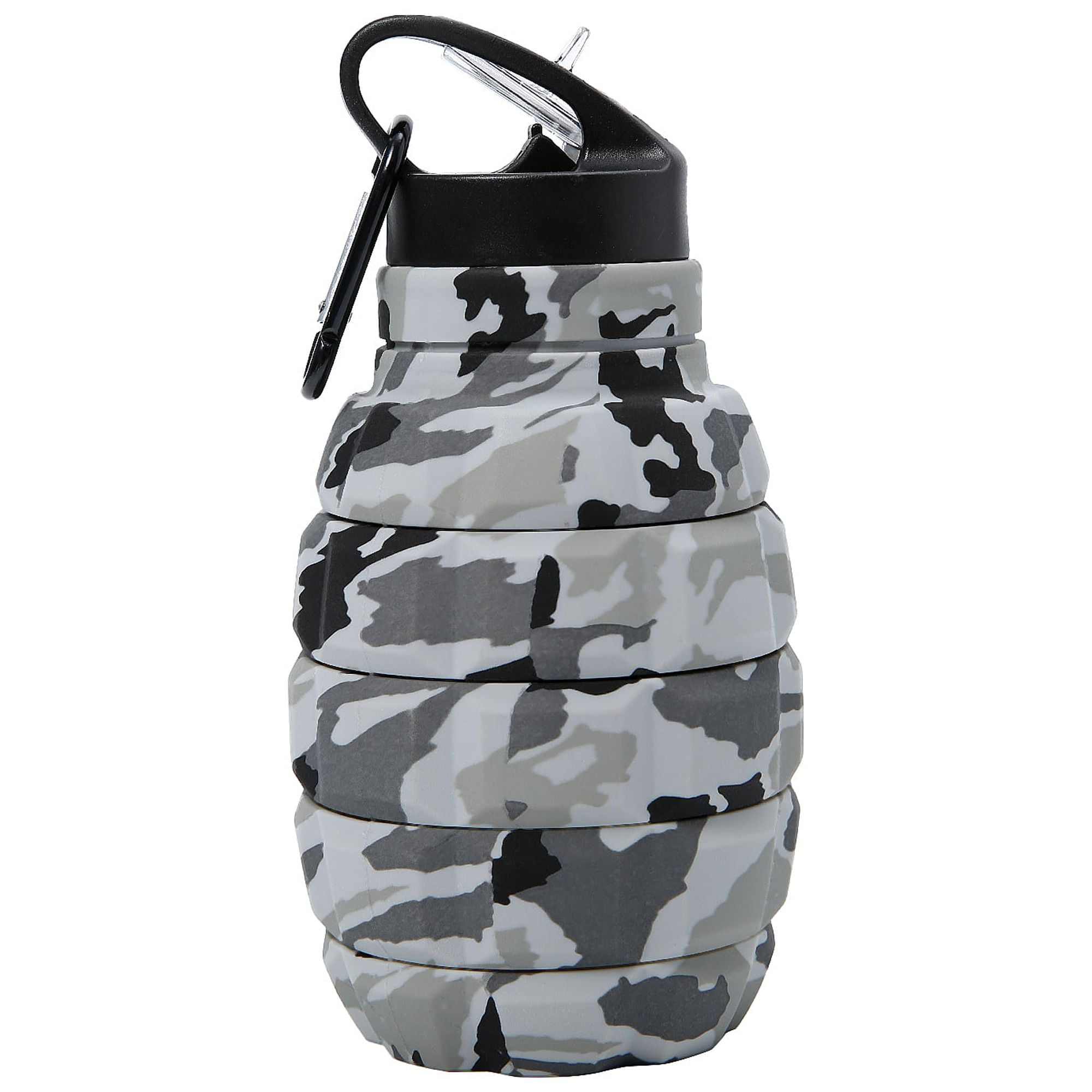 Water Bottle Camouflage/Contrast Color Grenade Shape Folding Bottle