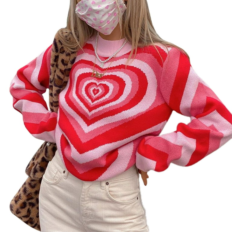 Printed Long-Sleeved O-Neck Sweater Printed Long-Sleeved O-Neck Sweater
