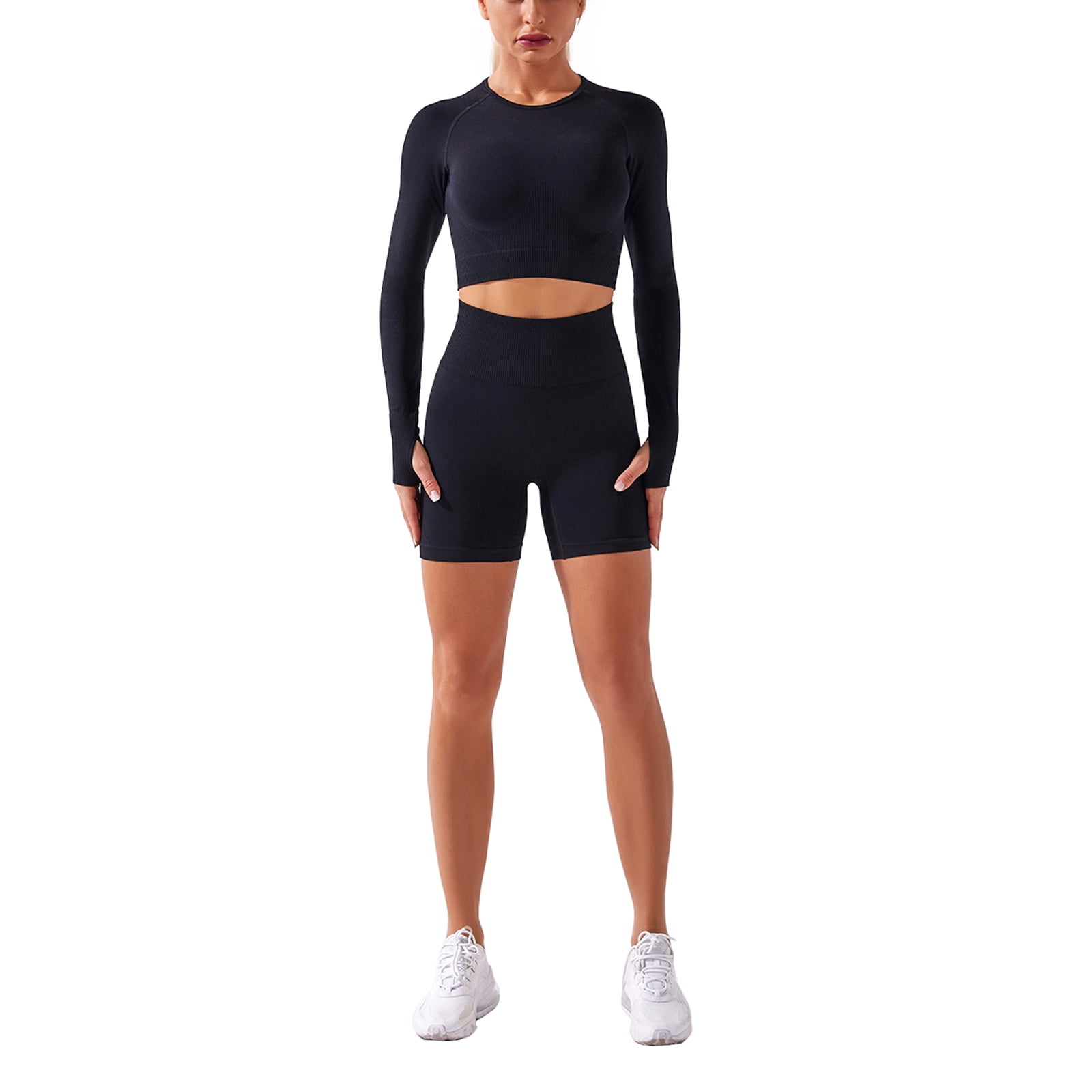 Canis Women’s Workout Set 2 Piece Tracksuit Seamless High Waist