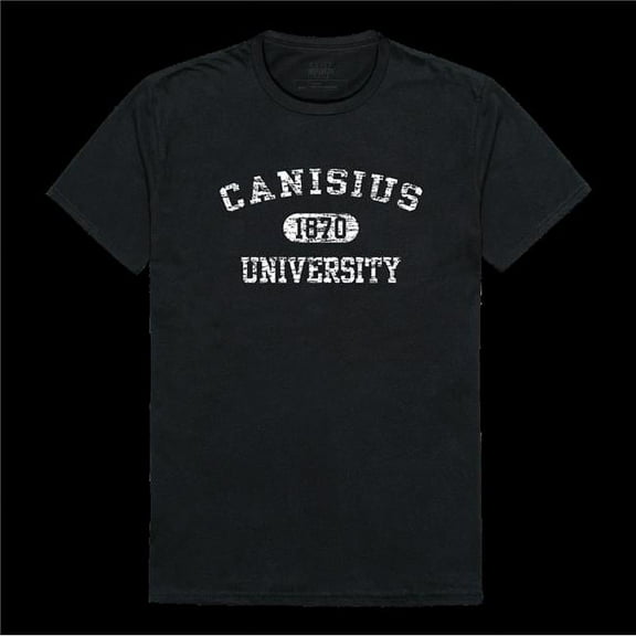 Canisius College Golden Griffins Distressed Arch College T-Shirt, Black - 2XL