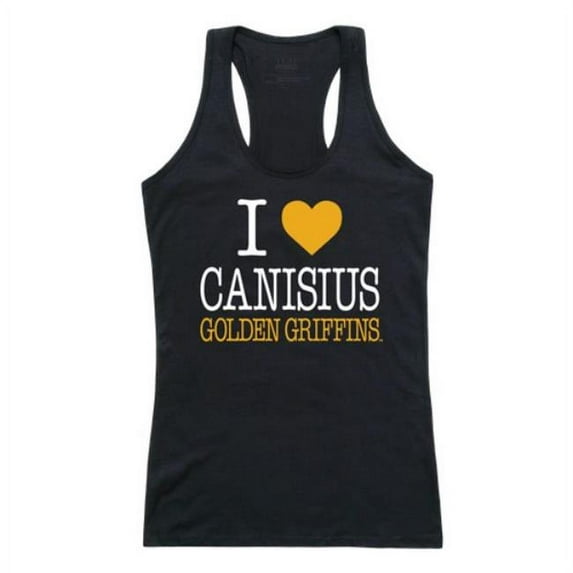 Canisius College Women Love Tank Top, Black & White - Extra Large
