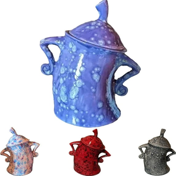 Canister With Attitude,Cute Creative Food Storage Jar with Airtight Cute Funky Mugs,Funky Teapots With Good Seals And Prints, for Coffee, Tea, Sugar, and Spices