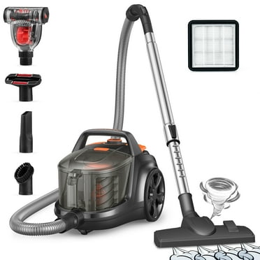 Canister Vacuum Cleaner, 1200W 3.6QT Bagless Vacuum, Turbo Brush, Double HEPA Filter, New