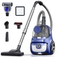thumbnail image 1 of Canister Vacuum Cleaner, 30Kpa Powerful Suction, Bagless with 3.7QT Large Dust Cup, Auto Cord Rewind, HEPA Filter, 5 Attachments, Lightweight Vacuum for Pet Hair, Hard Floors & Car, 1 of 7