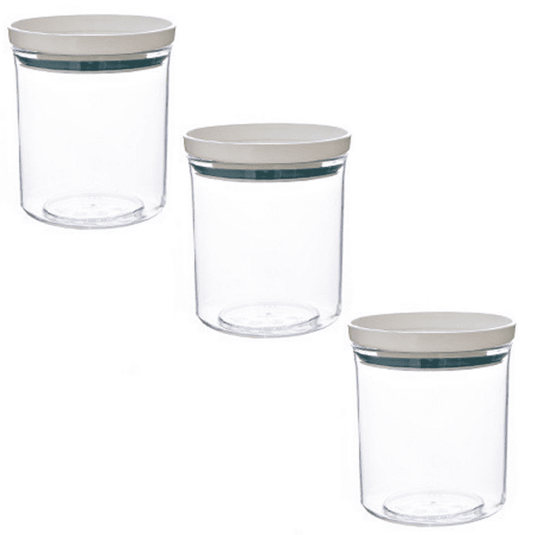 Canisters, Glass Kitchen Canister, Glass Storage Jars for Kitchen, Bathroom  and Pantry Organization Ideal for Flour, Sugar, Coffee, Candy, Snack 