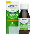 CankerX Rincinol Oral Rinse, Quick Pain Relief Mouthwash for Canker & Mouth Sores, 4.0 Fl. Oz