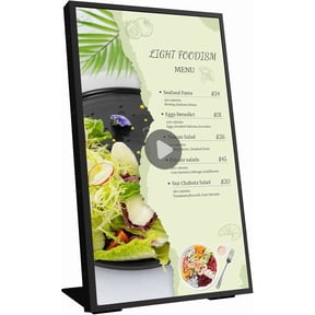 Digital Signage Display, 18.5 Inch 700 Nits Ultra-Bright Digital Menu Board with CMS, Desktop Digital Signage for Business, Restaurants & Commercial Use