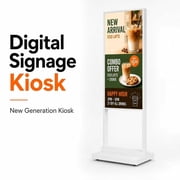 Canlarriz 32" Digital Signage Kiosk, Floor Standing Commercial Display, 700 Nits Digital Advertising Screen, Free CMS, 24/7 Store Promotion Display for Retail Stores, Cafes, Restaurants & Bakeries